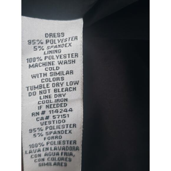 Eliza J Missy Mod Printed Black/Pink Dress Size 6P - Picture 8 of 8